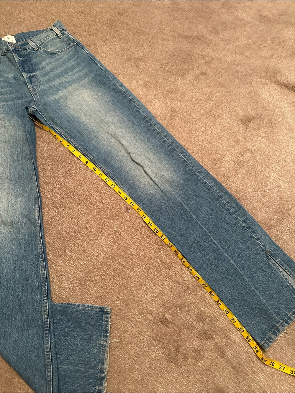 Anine Bing Roy Jeans in Blue Denim - Picture 14 of 14